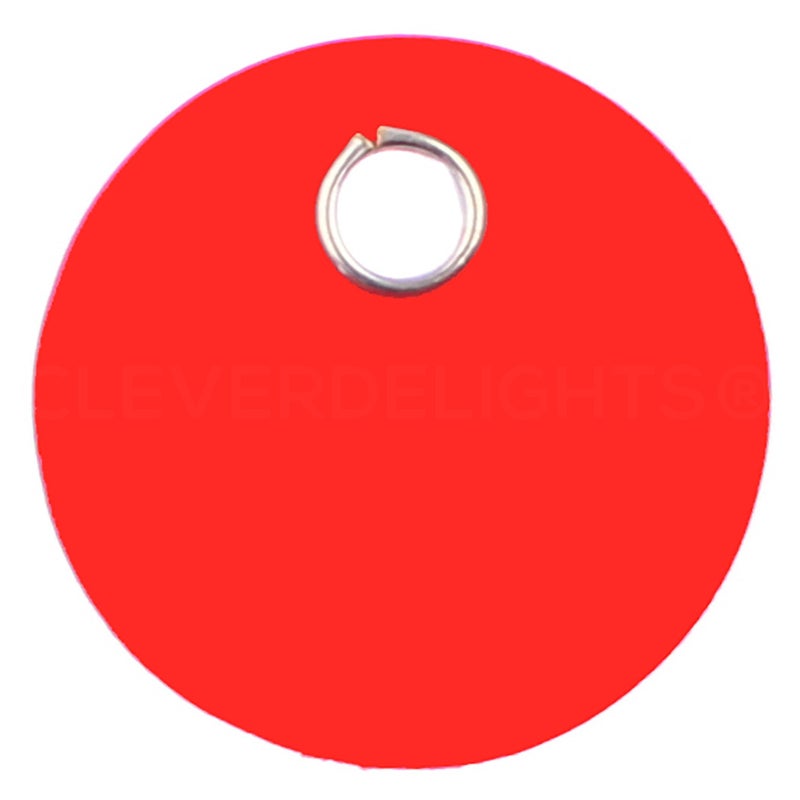 CleverDelights 100 Pack - CleverDelights Plastic Tags - 1" Round - Waterproof and Tear-Resistant - 25 Pcs Per Color - Image 3